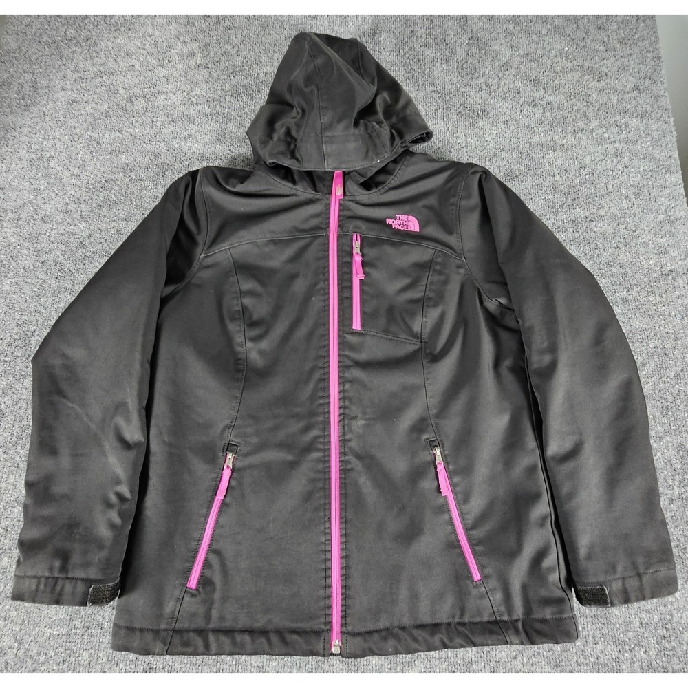 North Face Jacket Girls XL PrimaLoft Insulated Hooded Full‎ Zip Pockets